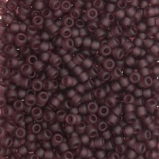 Miyuki rocailles Perlen 11/0 - Matted dark smoky amethyst 11-153F
